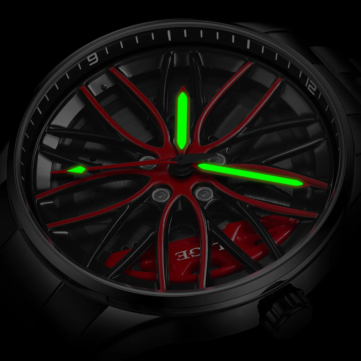 LIGE Fashion Man Watch Rotating Wheel Dial Waterproof Military Quartz Watches Luxury Stainless Steel Luminous Sports Mens Watch