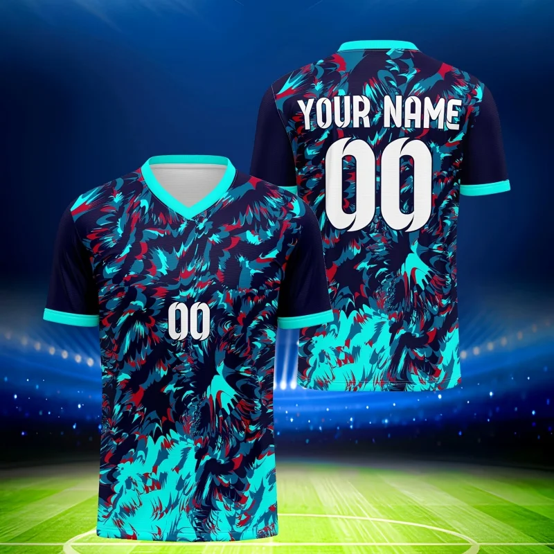 3D Print Customized Name Numbers T-Shirt For Men American Football Pattern T Shirts Casual Sports Tees O-Neck Tops Short Sleeves image 2