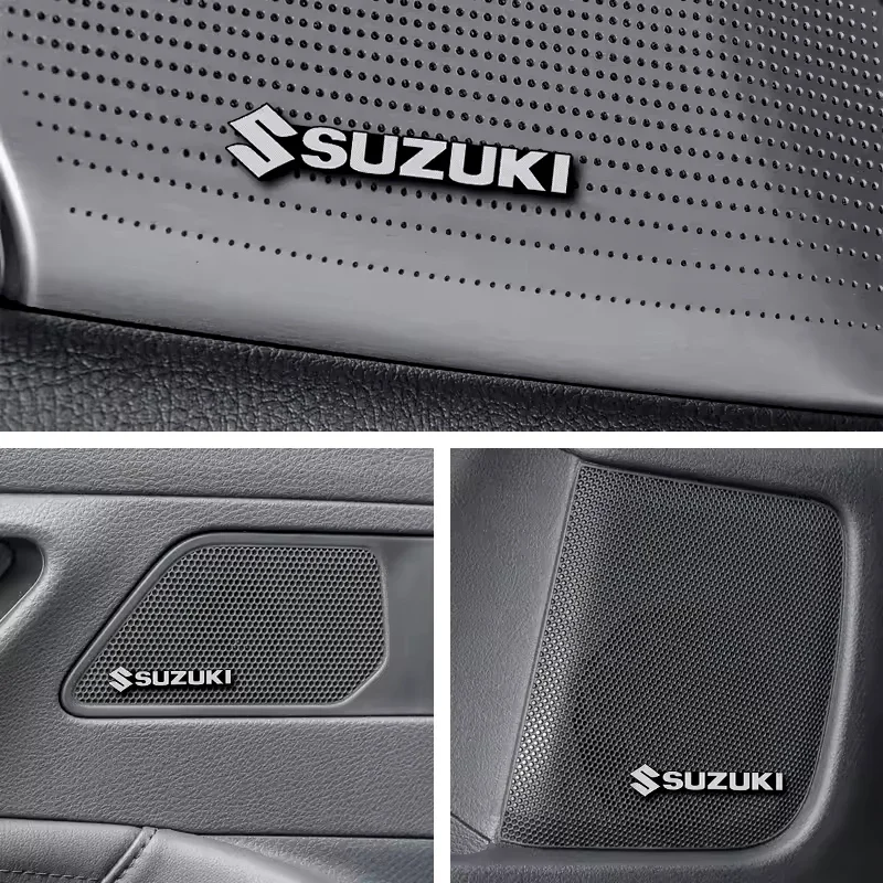 Altavoces de Audio para Auto 3D ABS de Alta Fidelidad, Emblema Estéreo, Adhesivo para Suzuki Jimny, Swift, Grand Vitara, SX4, Alto, Baleno, Samurai