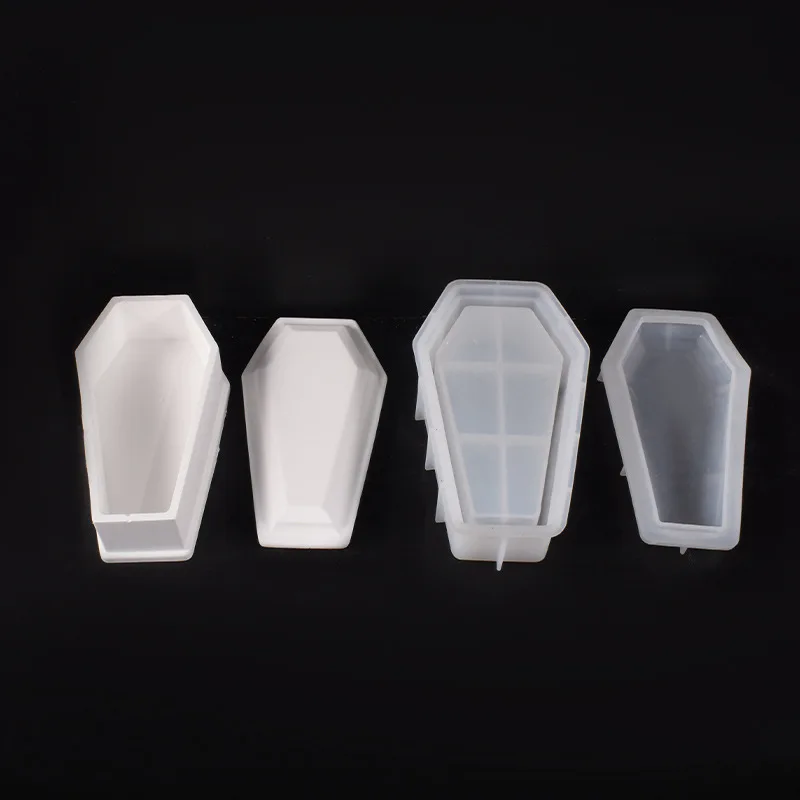 Coffin Storage Box Mold Halloween Epoxy diy Storage Plaster Candle Cup Silicone