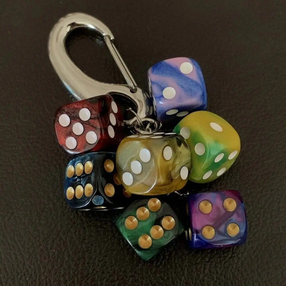 Multi Element Waist Hanging Decorative Keychain Lucky Belt Buckle Bag Pendant Vintage Creative Grape Skewer Chain Dice Keychain