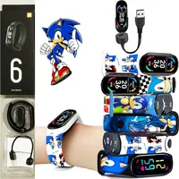 Disney Stitch Sonic Smart Watch Sports Electronic Heart Rate Pressure Blood Pedometer Rechargeable Music Sleep Monitoring Toys