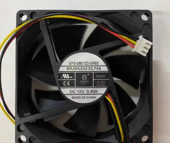 DWPH EFS-08E12D-ER05 DC 12V 0.40A 80x80x25mm 3-проводной Вентилятор охлаждения сервера