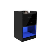 طاولة بجانب السرير لغرفة النوم بتصميم حديث وبسيط مع طاولات ليلية على شكل أضواء للاستخدام في شقة الأثاث المنزلي