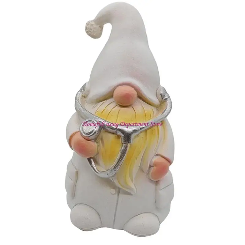  Resin Doctor Nurse Gnomes Statue Present For Healthcare Professional Ornament