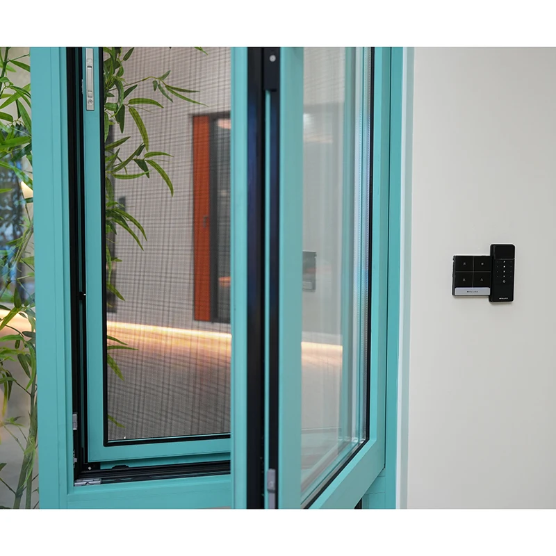 Smart Electric Frame Modern Hurricane Resistant Soundproof Hotel Use Casement Window Inward Tilting and Rotating Aluminum Window