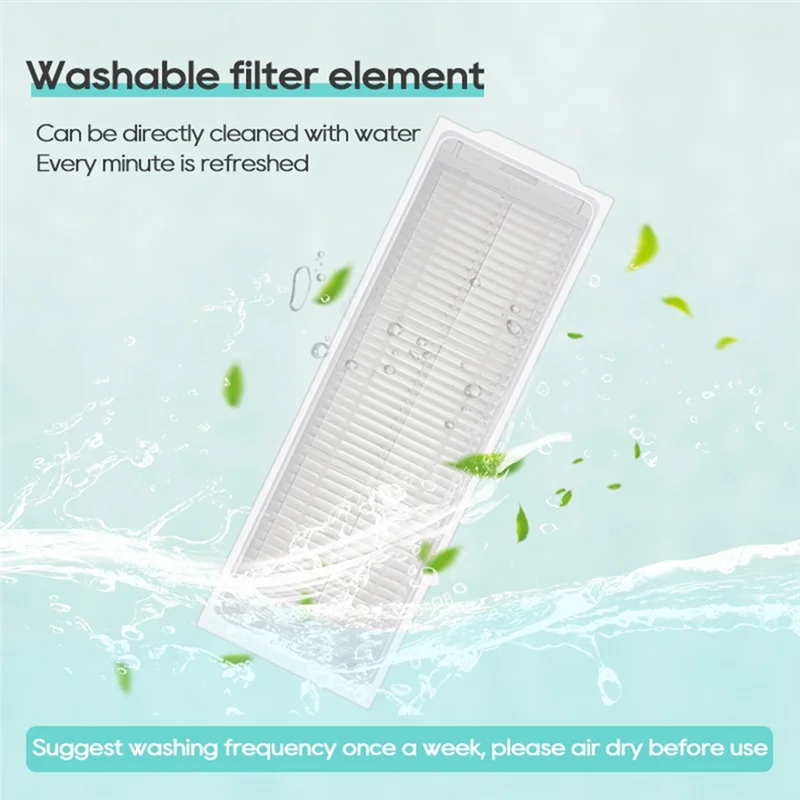 

39PCS For Xiaomi X20 /Mijia Self-Cleaning Robot 2/C101 Vacuum Cleaner Parts Roller Brush Hepa Filter Mop Cloth-A77G