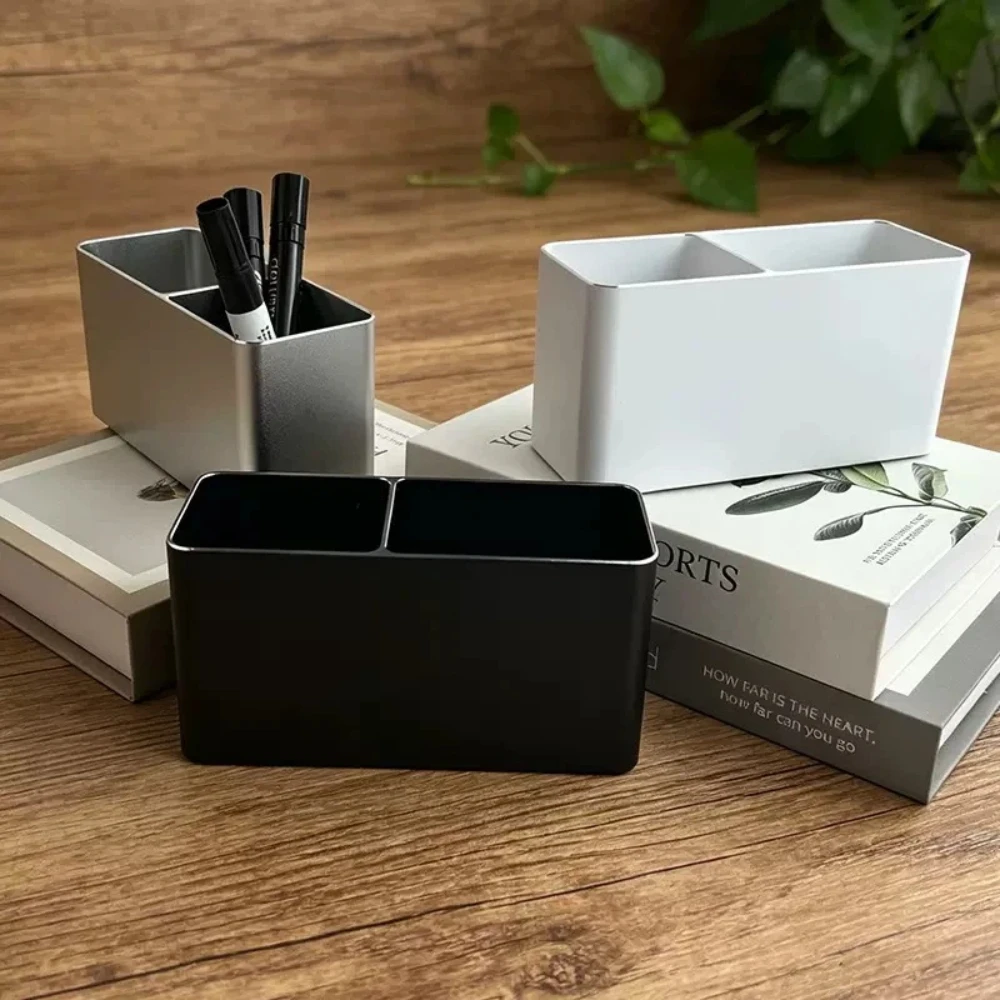 Pencil Holder Bulk Makeup Brush Storage Organizer, Desktop Pencil Aluminum Metal Cup for Office School Home Supplies