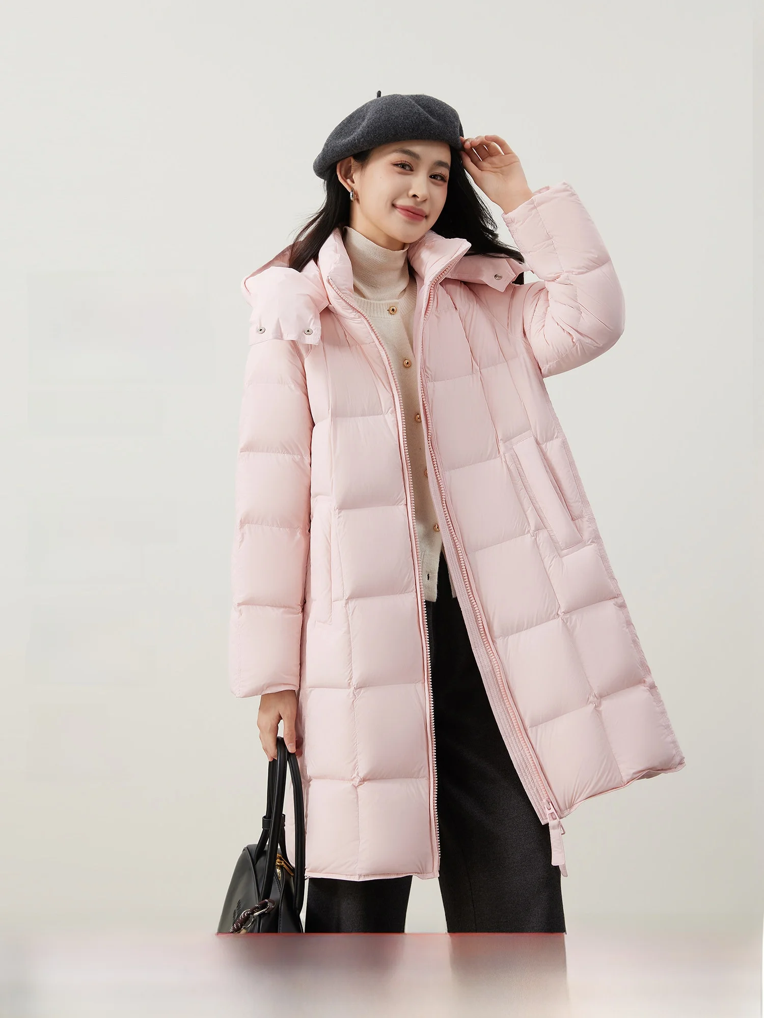 

Пуховик Cloud Sensation: женское длинное пальто с капюшоном, съемный, белый, с наполнителем из утиного пуха, ультратеплый, с высоким коэффициентом наполнения