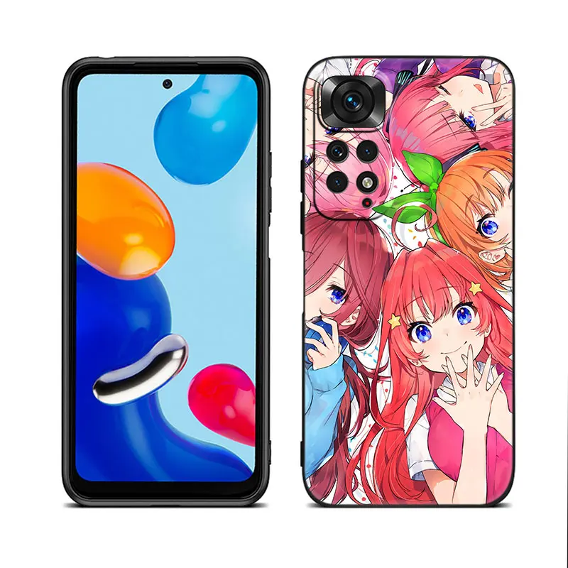 The Quintessential Quintuplets Black Phone Case For Xiaomi Redmi Note 12 + 11 11S 11T 11E 10 10T 5G 10S 9S 9 8T 7 6 Pro Cover