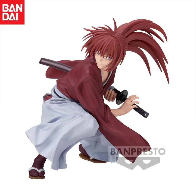 

In Stock Bandai Original Anime Rurouni Kenshin VIBRATION STARS HIMURA KENSHIN Action Figure Model Children's Toys