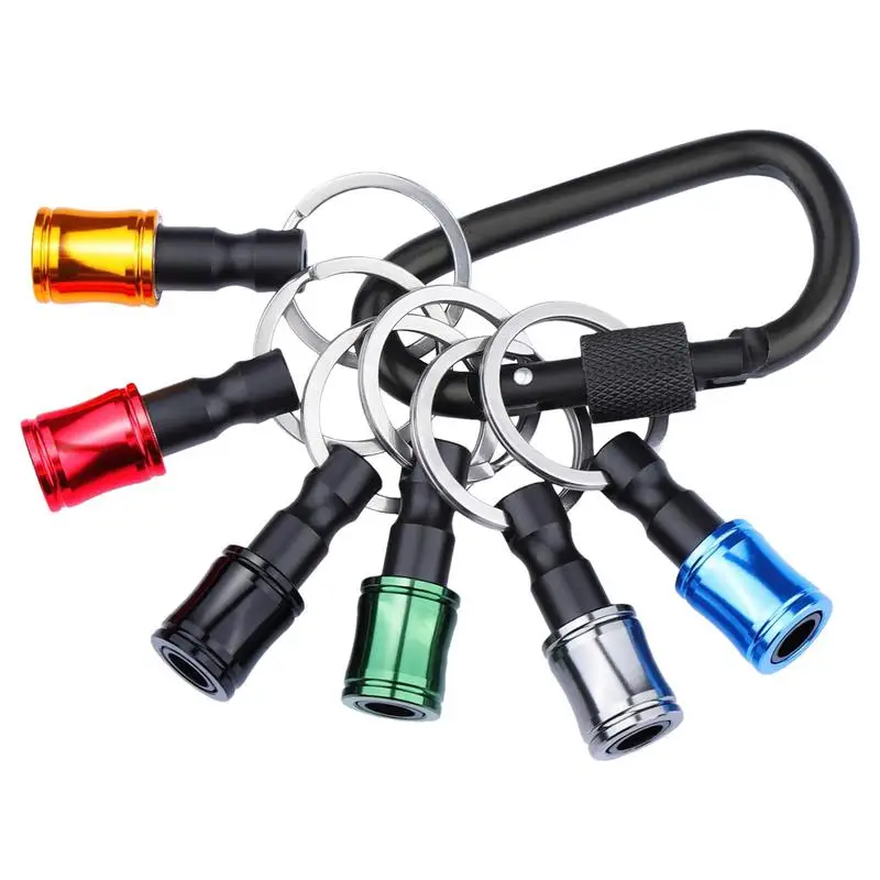 

6Pcs 1/4 Inch Hex Shank Screwdriver Bits Holder Extension Bar Keychain Screw Adapter Drill Change Handheld Screwdrivers