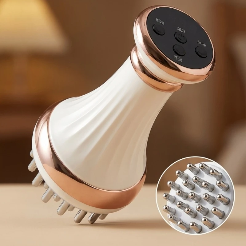 Anti-Cellulite Lymphatic Drainage Massager Brush - Reduce Stretch Marks for Legs Arms & Belly - Body Sculpting Tool
