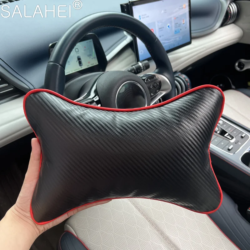 High Fashion Car Headrest Covers Neck Pillow A Pair Seat Belt Shoulder Protector For Seat Cupra Auto Interior Accessories