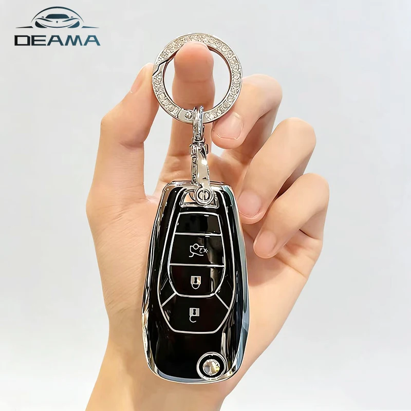 Para Chevrolet Spin Entered Cobalt Cross Captiva Onix Onyx LTZ TPU protección Shell titular coche Flip funda para llave Accesorios