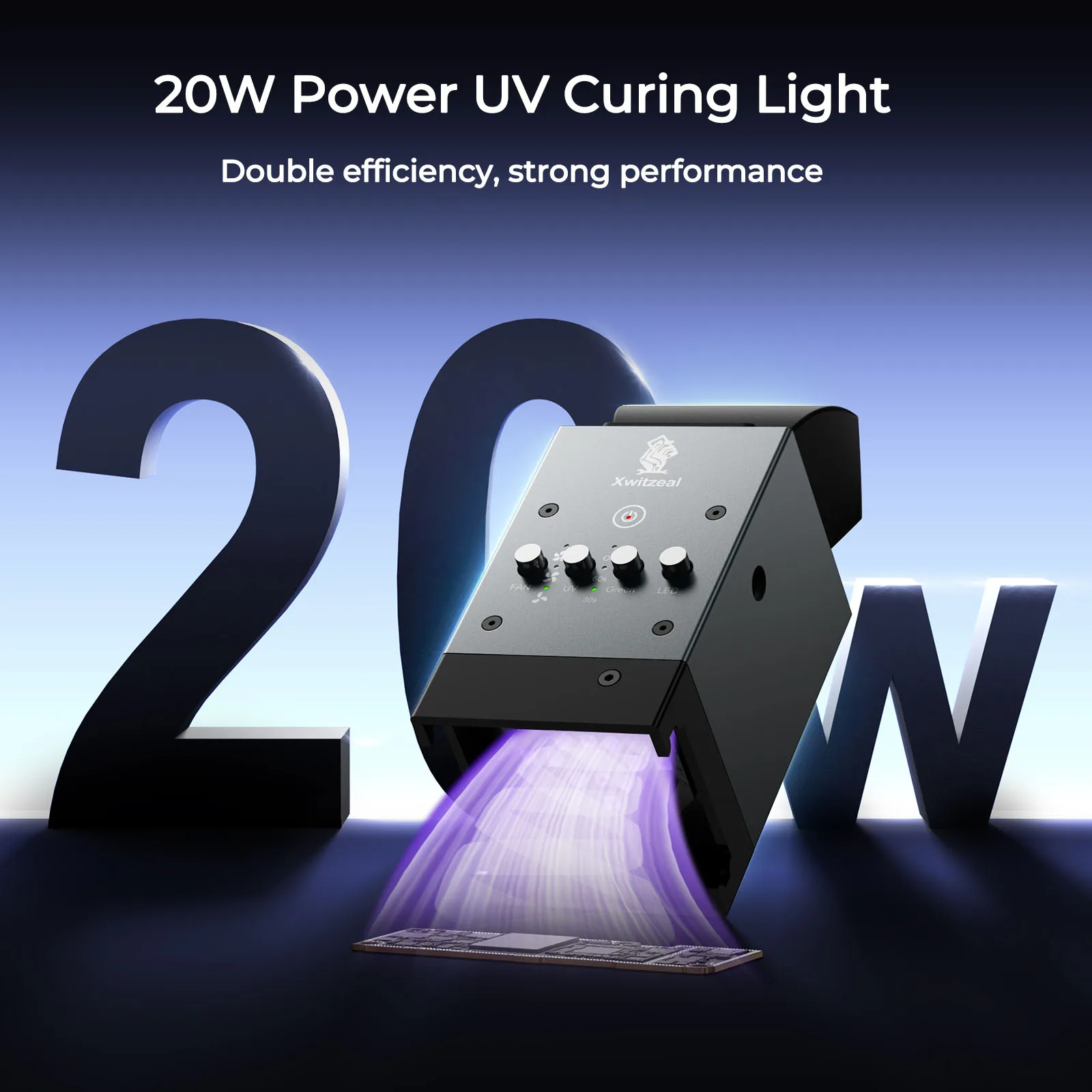 Xwitzeal® 20W UV-Cure Cooling Exhaust Fan | 1s Instant Chill | 5-in-1 Multi-Function Repair Tool for Curing Motherboard Chip