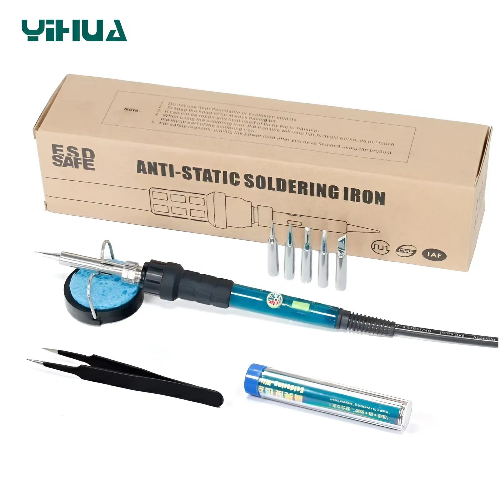 YIHUA 947-III Adjustable Soldering Iron 60W 110V 220V Electric Soldering Iron With Iron Tips Stand Welding Solder Rework