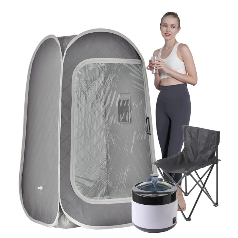 

Portable Steam Sauna, Single Person Sauna Sauna Tent with Steamer 4L 1500W Generator Indoor Sauna Tent for Home Spa Relaxation