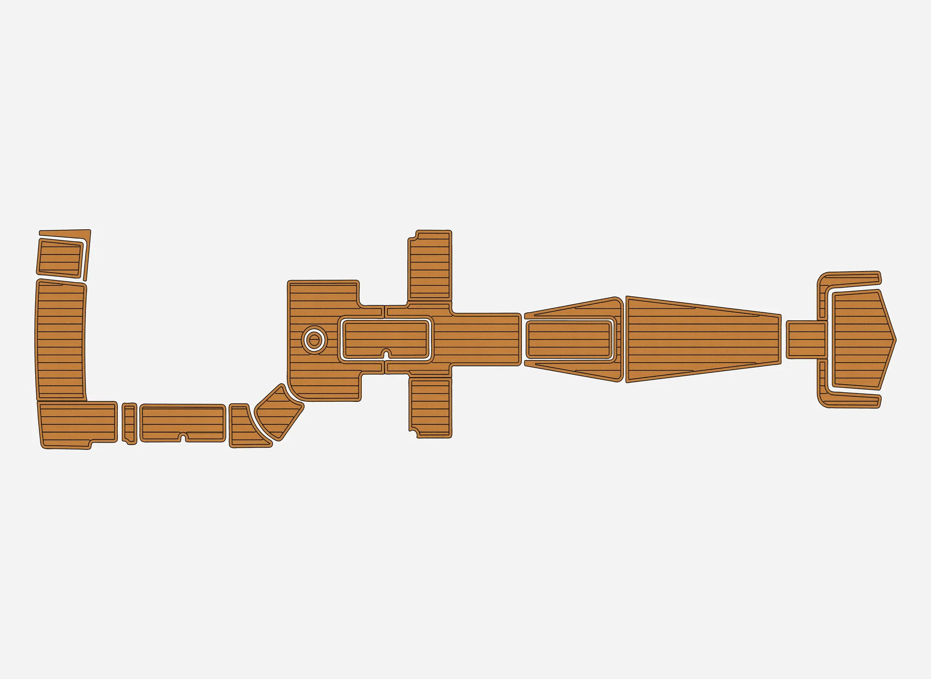 

2016-2017 Eliminator Fundeck 28 1/4" 6mm EVA foam Non-Slip PVC Teak Decking marine Mat seadek aqua carpet Marine Floor