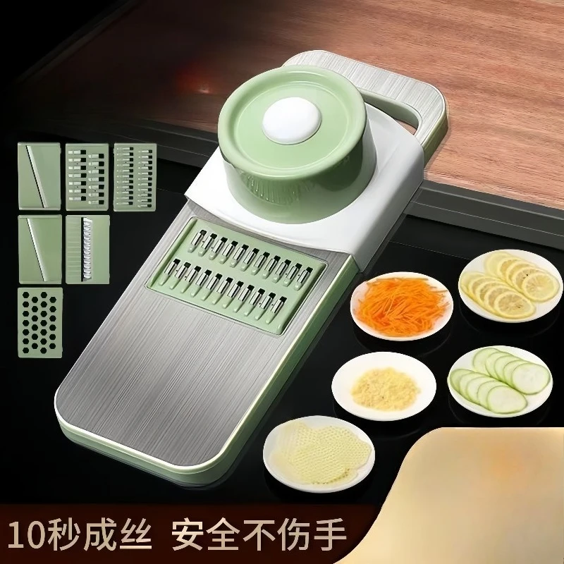 Multifunctional vegetable cutting and shredding household potato shredding wiper kitchen stainless steel shredding device