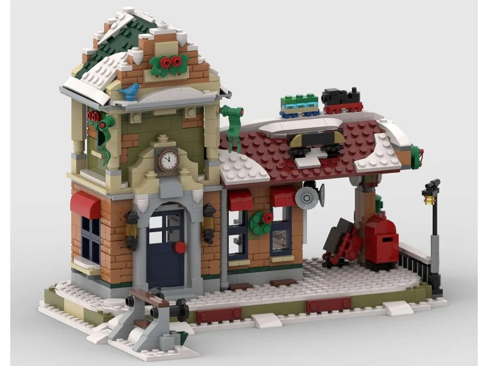 In-stock small particle building blocks MOC-79497 1518pcs Castle Building Toy 3D Model Gift Educational DIY Ornament