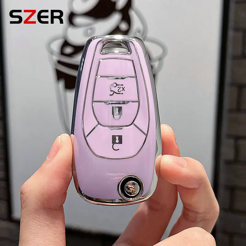 Nuovo TPU Car Flip Key Case Cover Shell Fob per Chevrolet Cruze Aveo 2014 2015 2016 2017 2018 2019 2020 accessori