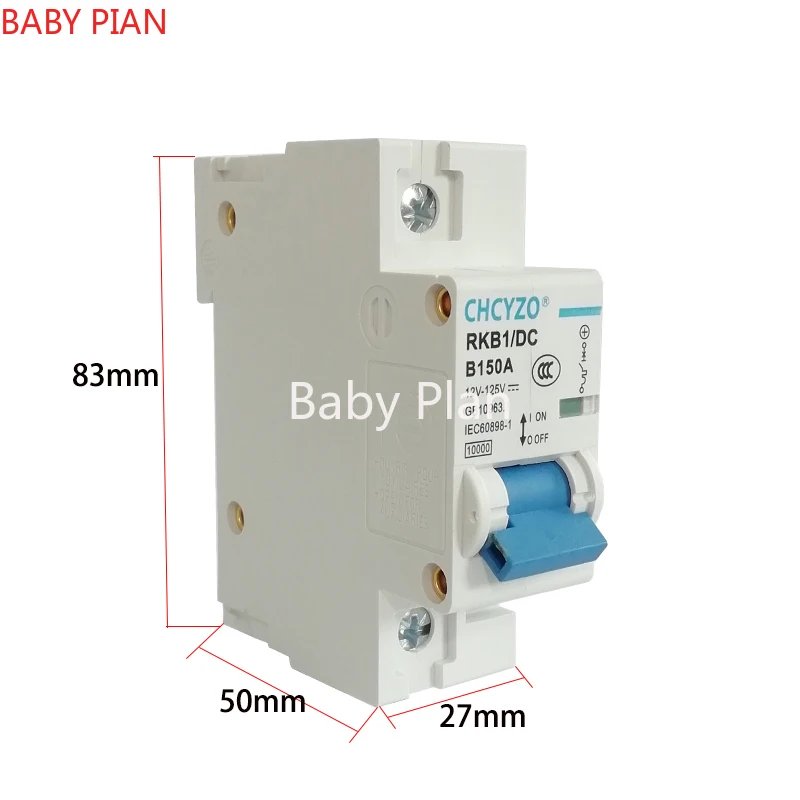 1P 2P DC Circuit Breaker 12V 24V 36V 48V 60V 72V 96V 120V Solar Cells RV Battery Circuit Breaker 80A 100A 125A 150A  200A 250A