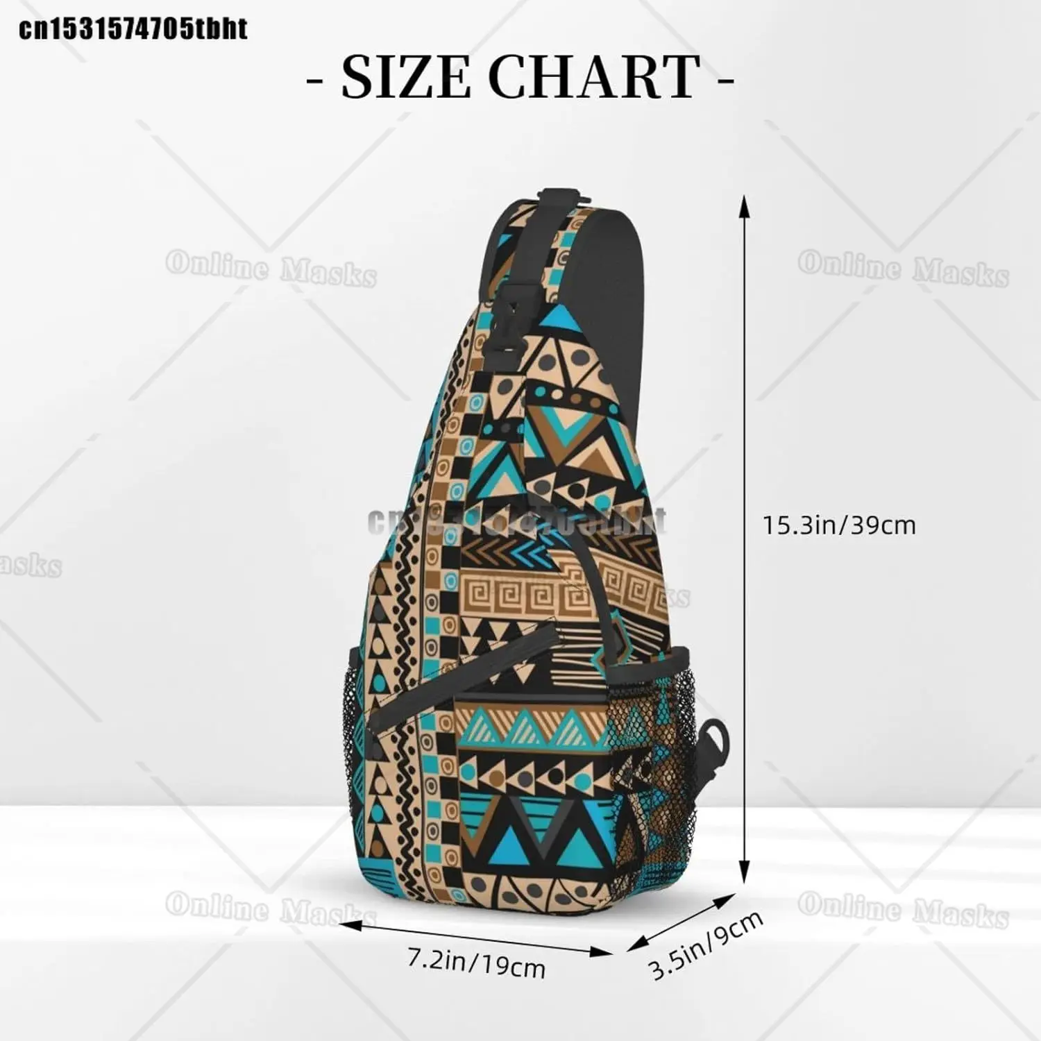 Native American Sling Backpack Casual Crossbody Backpack Sling Bag Chest Daypack for Men Women Sport