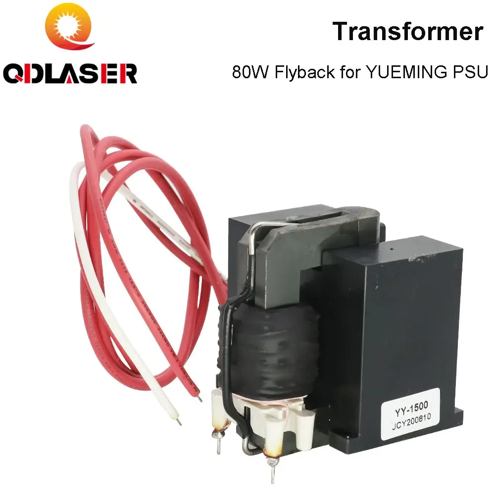 QDLASER High Voltage Flyback Transformer for YUEMING Co2 Laser Power Supply JG1500 JCY-1500