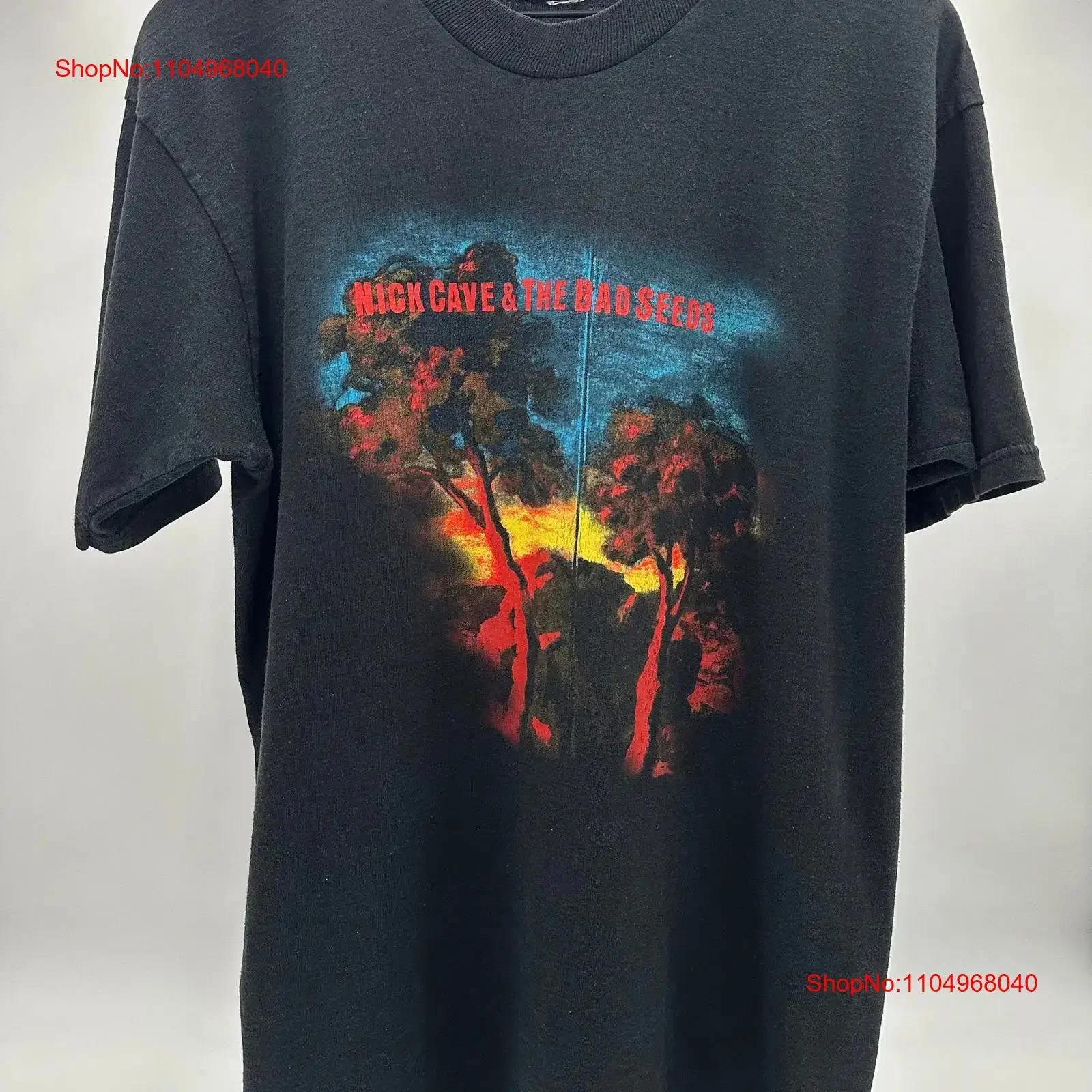 Camiseta de la gira de Nick Cave The Bad Seeds de 1998, estilo vintage, lavada, versátil, para uso diario, estilo streetwear, elegante, cómoda y suave