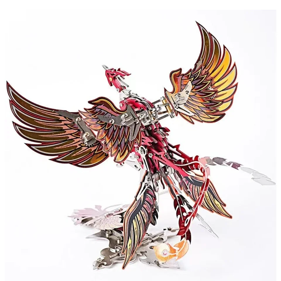 

DIY 3D Puzzle Phoenix Metal Model Kit DIY Assembly Toys for Adults Kids Steampunk Gear Mechanical Phoenix Assemble Ornament