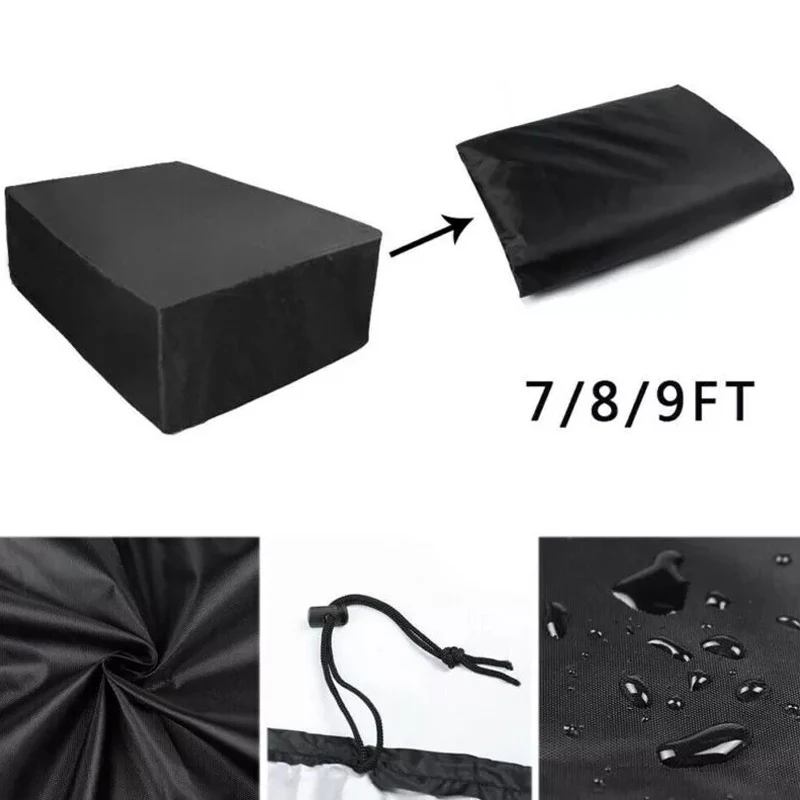 1Pc 7/8/9 Feet Billiard Table Cover Waterproof Dustproof Oxford Cloth Pool Table Covers Home Snooker Table Protective Covers