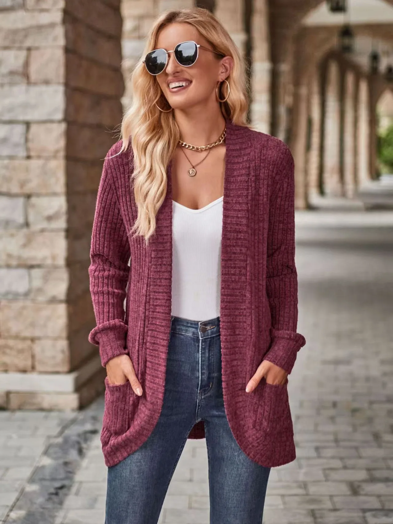 Women's 2025 Autumn/Winter New Fashion Knit Cardigan Coat Bestseller Women's Clothing