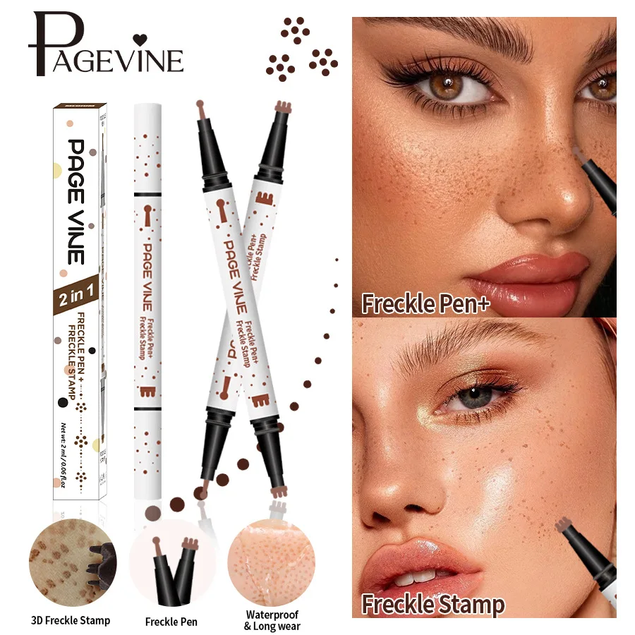 Makeup Simulation Double-Ended Stamp Freckle Pen, Long-Lasting, Popular Foreign Trade Beauty Product for Spot Makeup