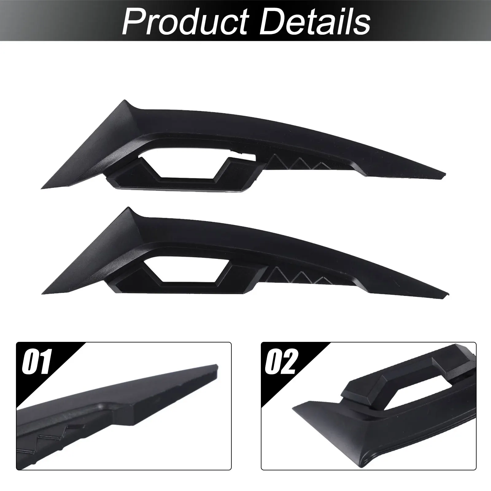 Motorbike Decoration Spoiler Wing Adhesive For Bike Customization ABS Material Anti-corrosion High Universality