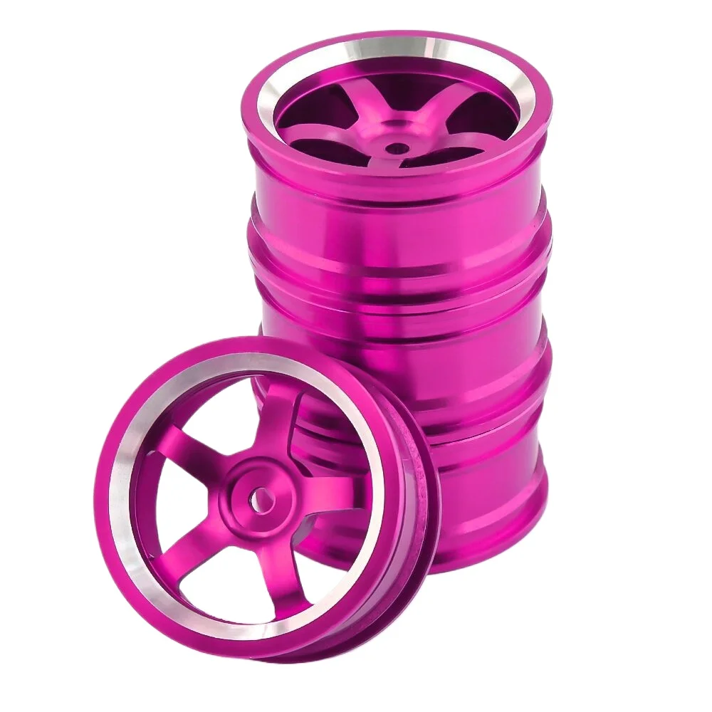 4Pcs Aluminum 52*26mm Wheel Rims for RC 1/10 On-Road Drift Traxxas HSP  94123 94122 Tamiya HPI Kyosho RedCat SAKURA