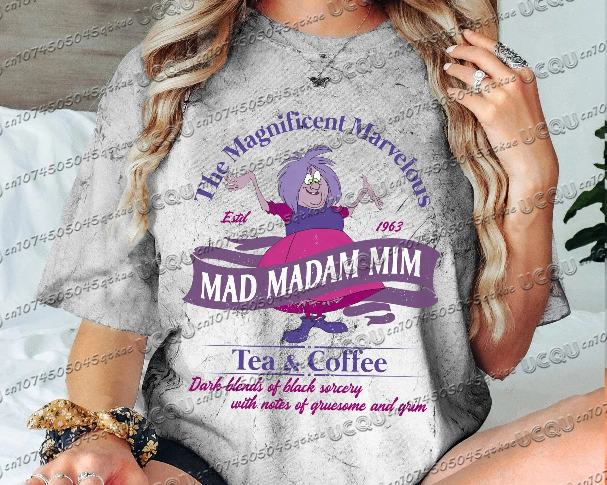 ريترو رائع رائع سيدتي ميم الشاي وشركاه المرأة قصيرة الأكمام ثلاثية الأبعاد تي شيرت مطبوع رحلة عائلية التعادل صبغ تي شيرت رجالي بلايز #3