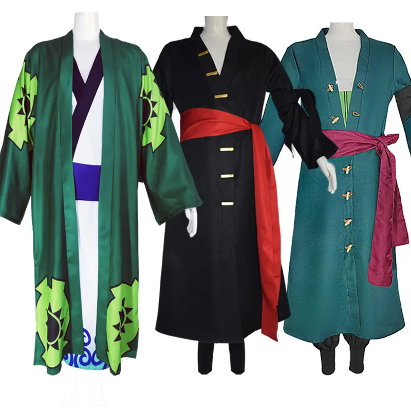

Fantasia Wano Country Roronoa of Zoro Cosplay Kimono Anime Pirate Disfraz Costume Men Male Halloween Carnival Party Clothes