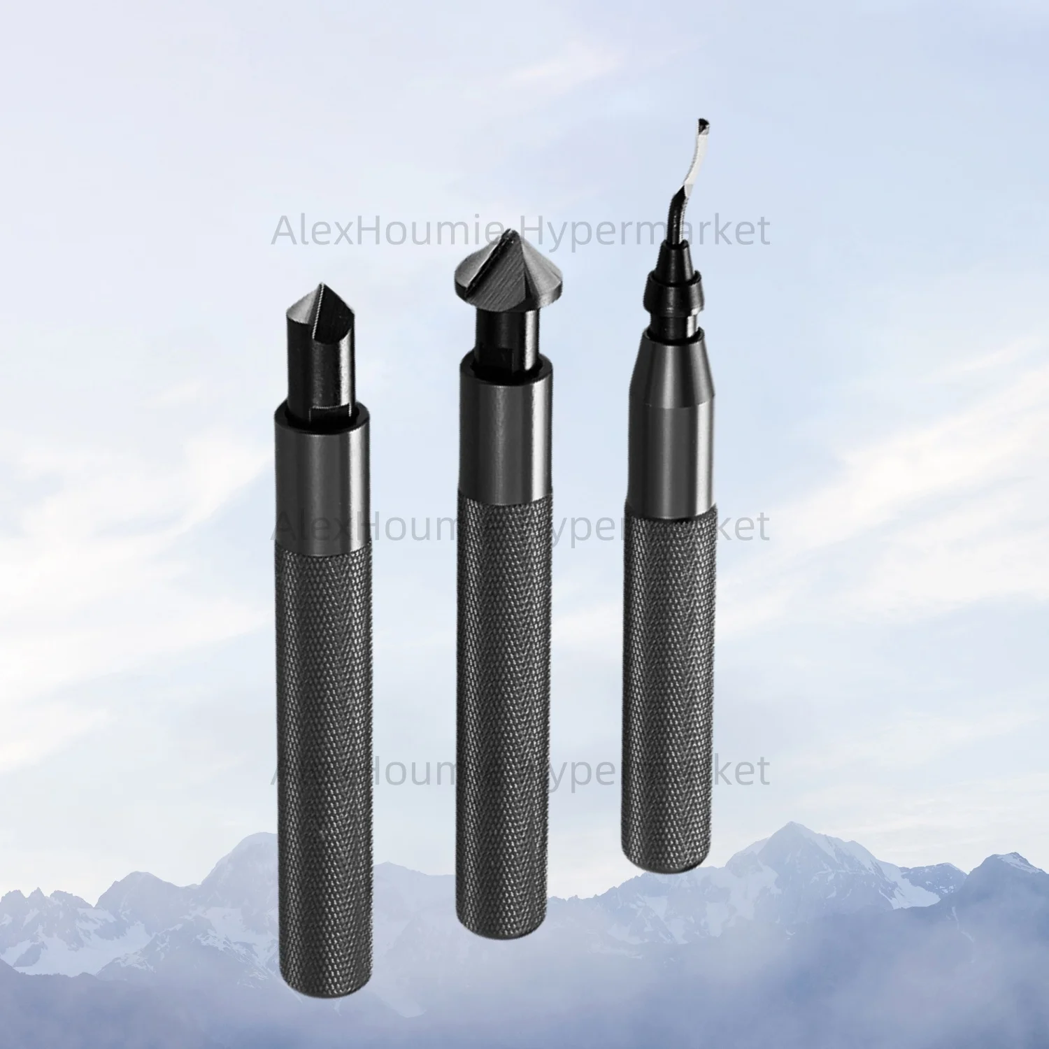 

3PCS Deburring Handle with BS1010 BC2011 BC1211 Blades Deburring Tool & 2 Countersink Hand Reamers Burr Removal Reamer Tool