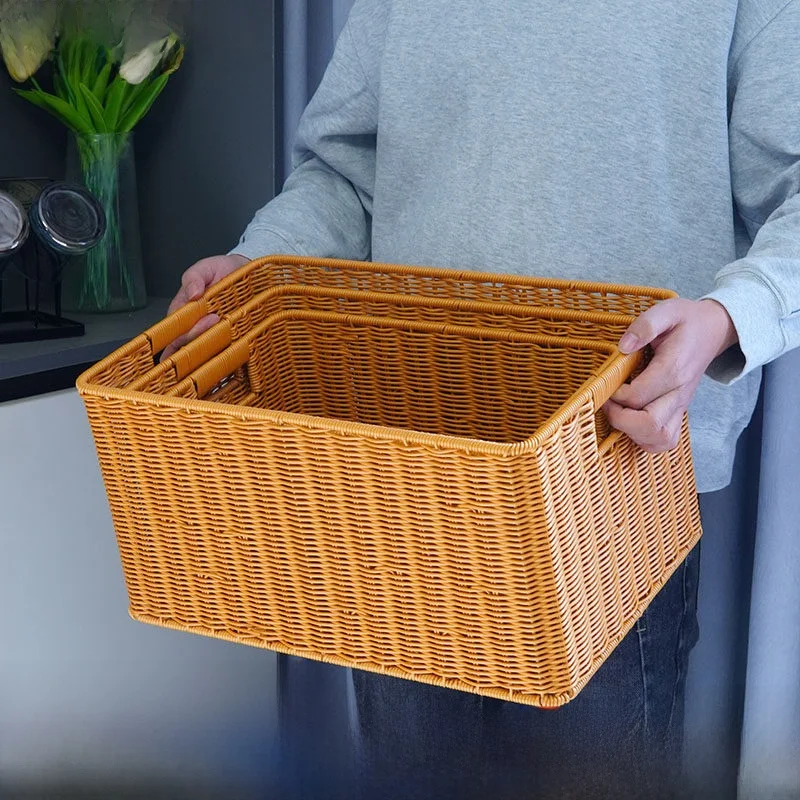 

Большая корзина для хранения: органайзер для одежды и одеял, плетеная корзина для мелочей в гостиную, домашний органайзер