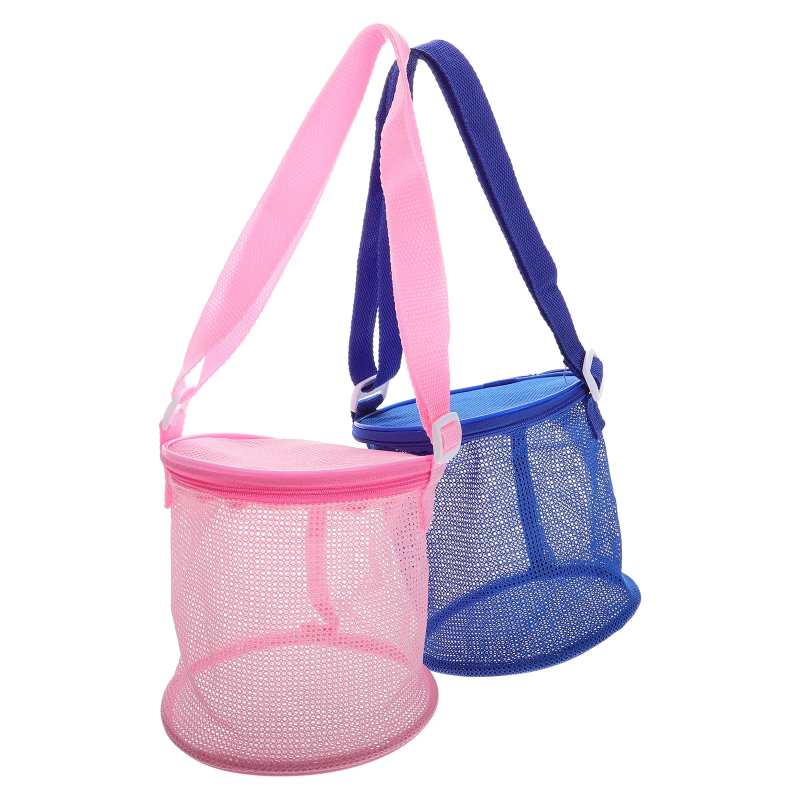2 Pcs Mesh Bag Collection Beach Storage Kids Bags Toy Outdoor Seashell for Baby