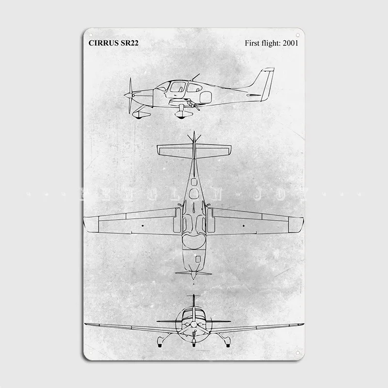 Cirrus Sr22 Metal Plaque Poster Bar Cave Plaques Pub Printing Tin Sign Poster