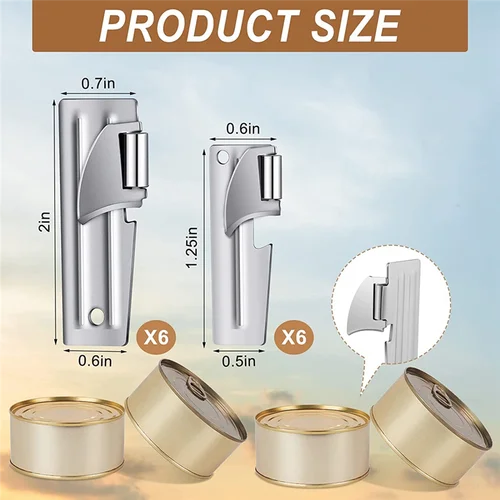 Imagen 2 del producto Abrelatas Y31A P-38 y P-51, abrelatas de acero inoxidable para acampar, abrelatas portátil para cocina, viajes, Camping
