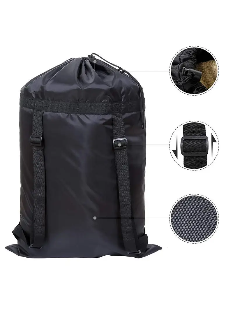 

Large Capaci Polyester Waing Bag Double oulder Travel Dir Clothes Storage Bag Dstring Laundry Bag for Students