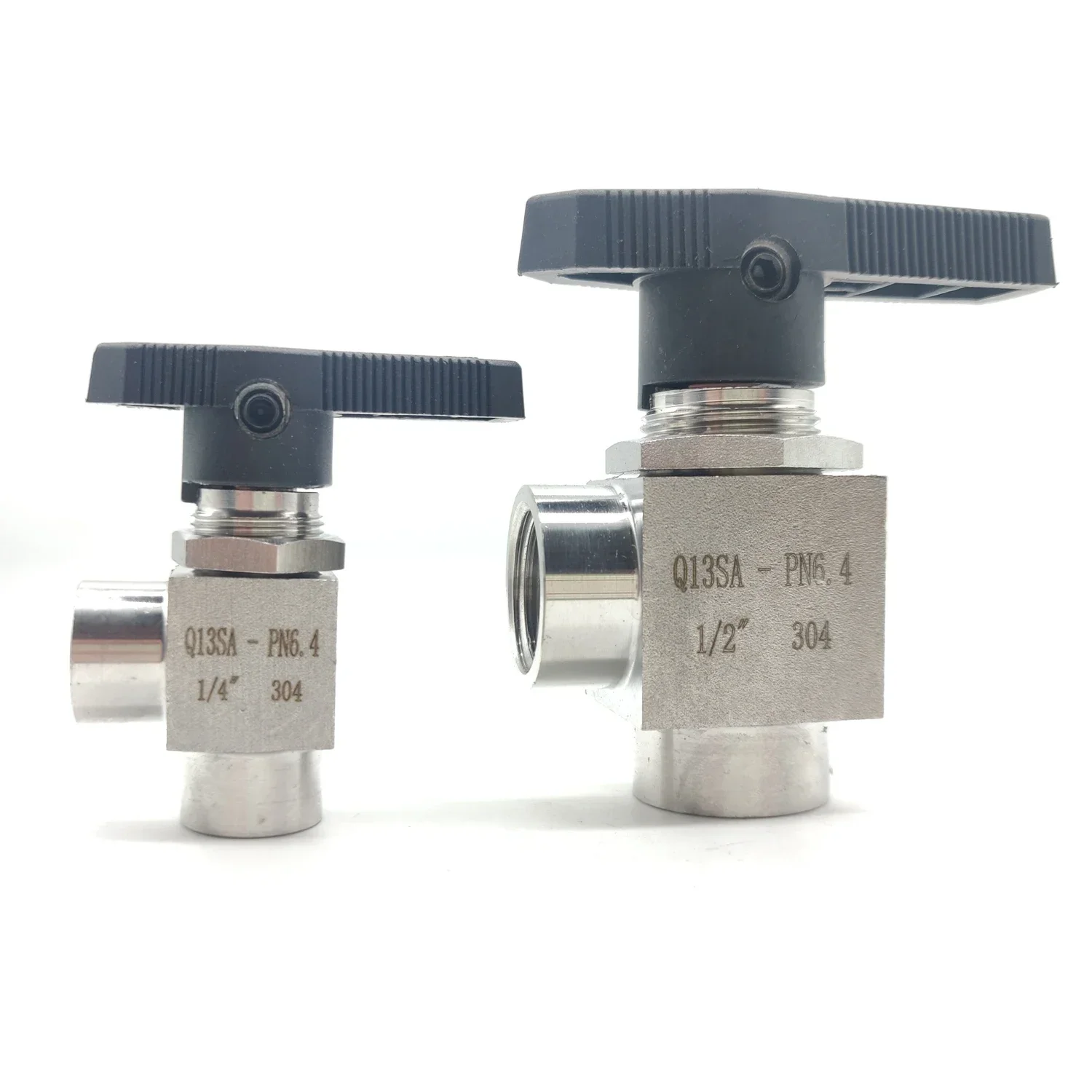 

1/8" 1/4" 3/8" 1/2" BSP NPT Female Shut Off Ball Valve 90 Degree Elbow 304 Stainless Water Gas Fuel Oil Propane Panel