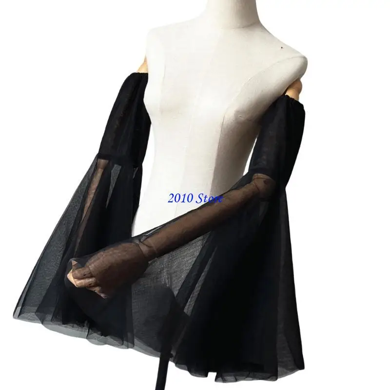 F3MF Basco brazo calentador brazo acampanado transpirable para vestido novia y ocasión especial