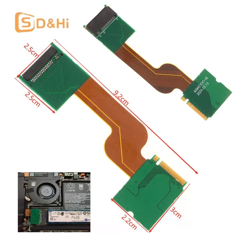 For Steam Deck Oled SSD Hard Drive Conversion Flexible PCB PCIe4.0 M.2 2230 To 2280 Cable 4T 8T Adapter Module
