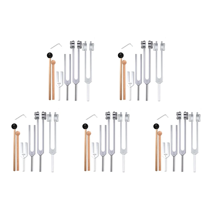 

20Pcs Tuning Fork Set(128Hz, OM 136.1Hz, MI 528Hz, 4096Hz),For Healing Chakra,Sound Therapy,Reliever Stress