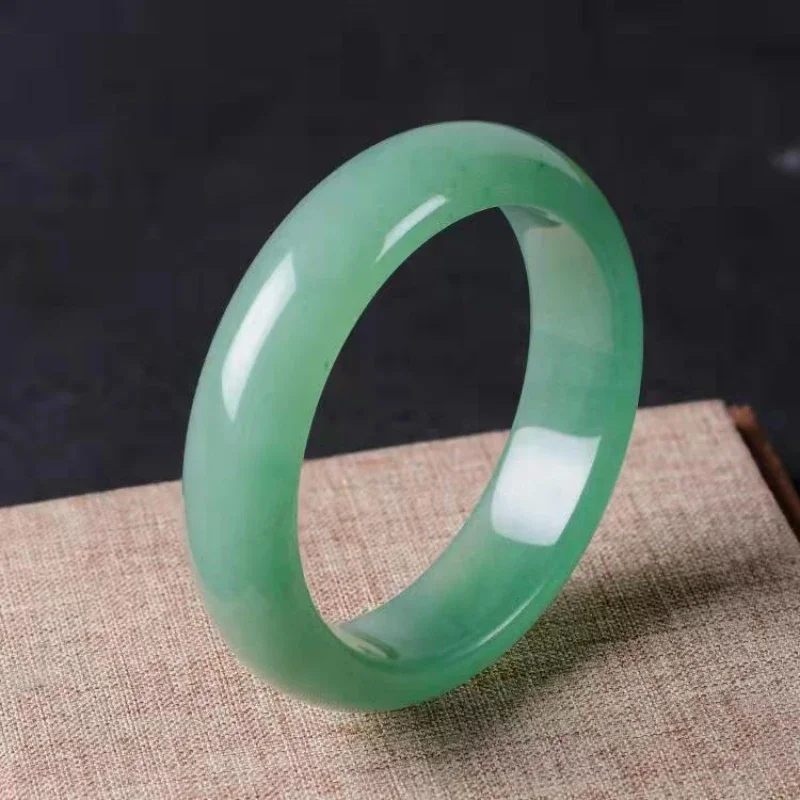 Dongling Jade Bracelet Women's  Bracelet Bean Green She Taicui  Duck Egg Green  Women's Bracelet