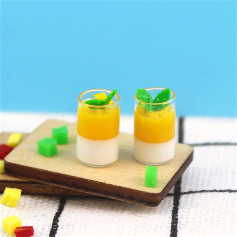 Dollhouse Accessories: Drinks, Food, Toys, Model Toys, Simulated Mini Mango Pudding